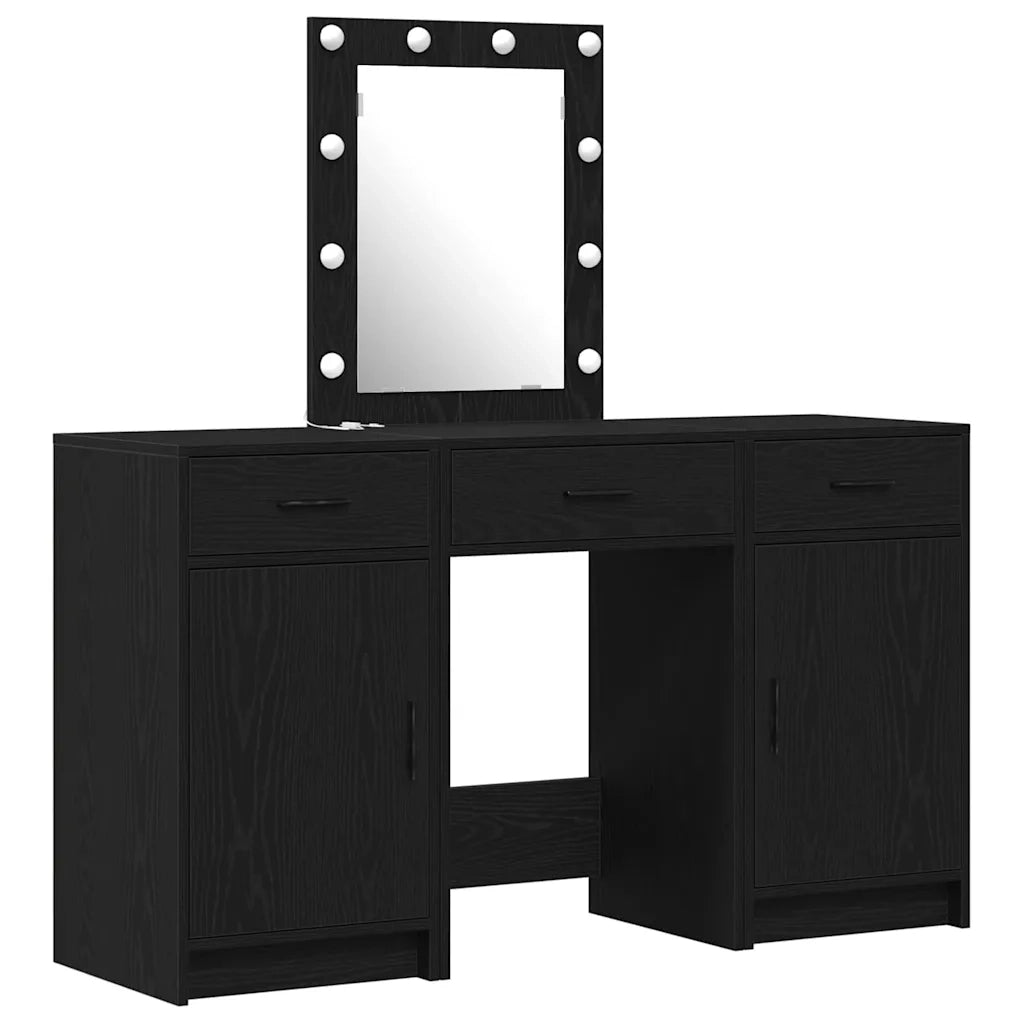 Tavolo da Trucco Nero 50 x 41 x 135 cm Legno multistrato 3334255