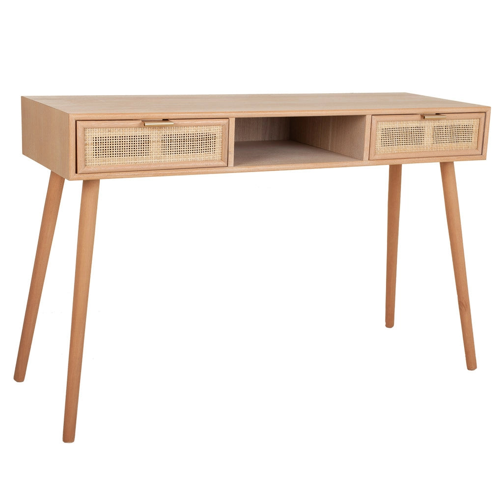 Mobile ingresso in MDF e griglia, marrone, 120x42x79