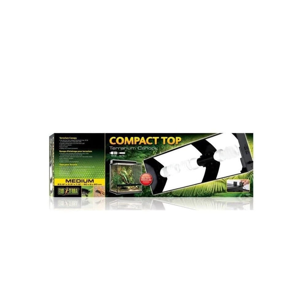 ExoTerra Compact Top Medium - Plafoniera per terrari ExoTerra Natural e Screen Terrarium Medium