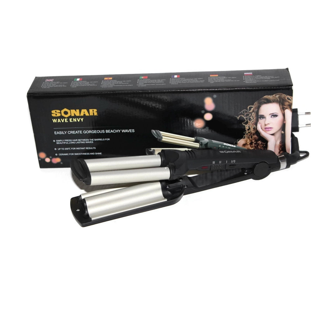 Trade Shop - Piastra Sonar Wave Envy Capelli Ondulati Mossi Arriccia Onde In Metallo -