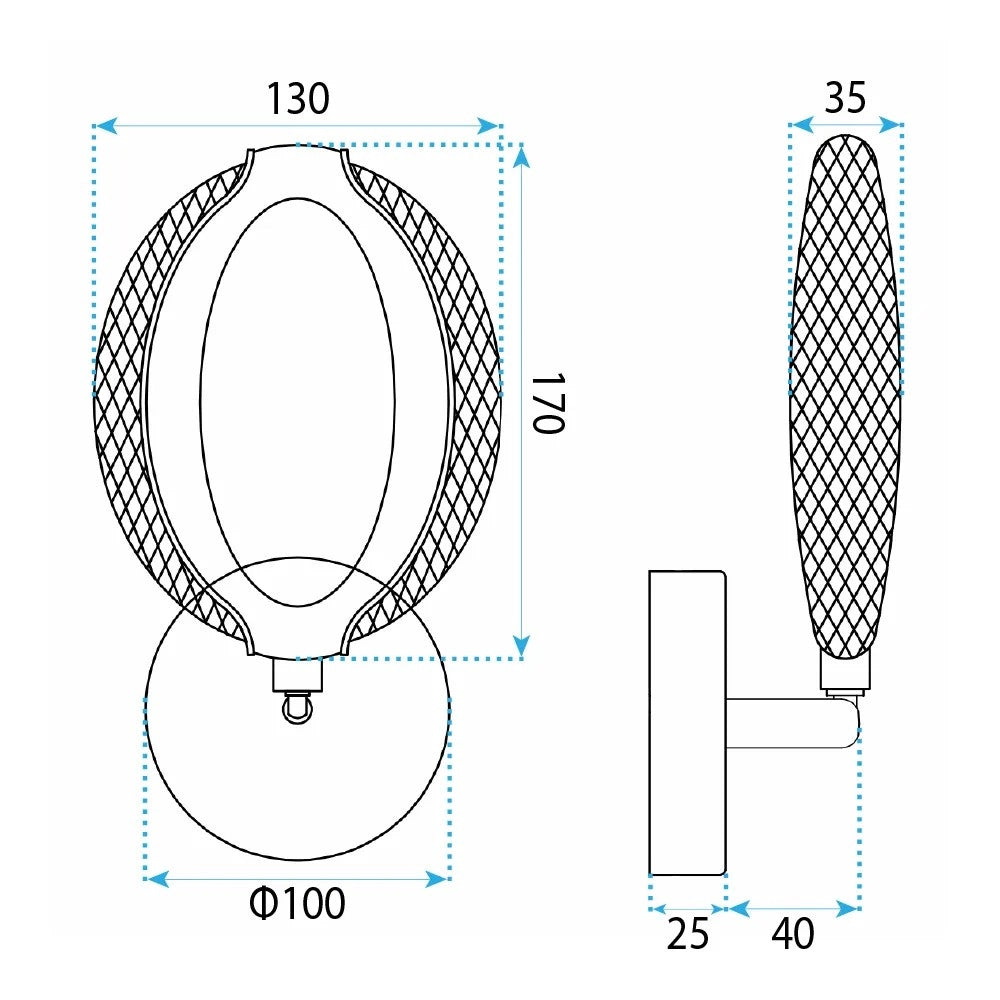 Applique Da Parete Led G174-w Gold