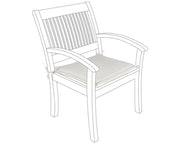 Cuscino Poltrona da Esterno Sfoderabile Sedia Giardino 49 x 52 cm Poly Bizzotto Colore: Naturale