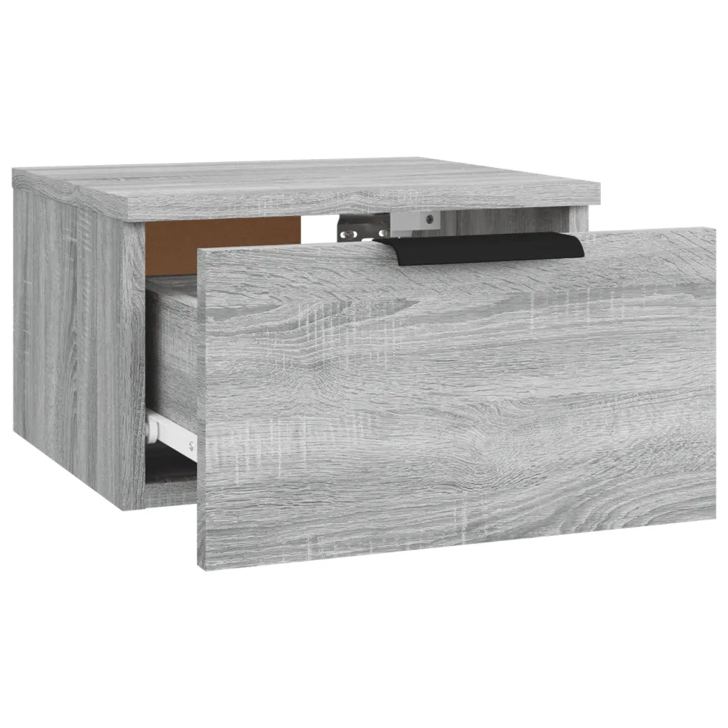 Comodino a Muro Grigio Sonoma 34x30x20 cm 817089