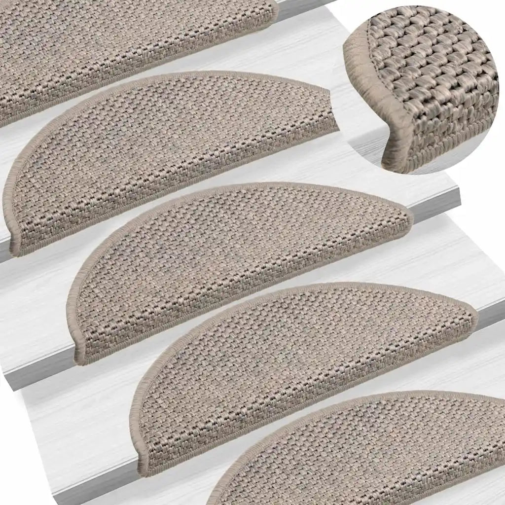 Tappeti Autoadesivi Scale Aspetto Sisal 30 pz 56x17x3cm Argento 3365859