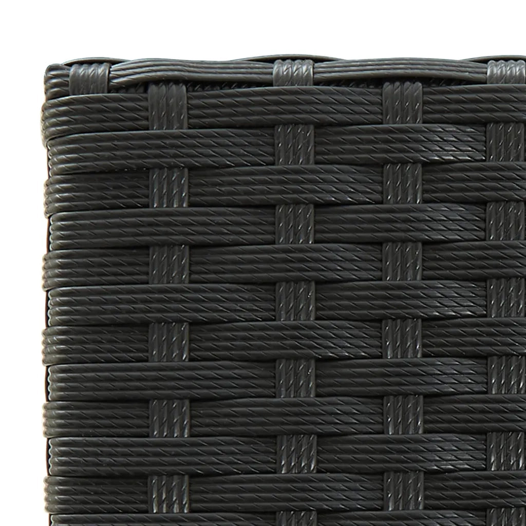 Sgabelli da Bar 2 pz in Polyrattan Nero 362581