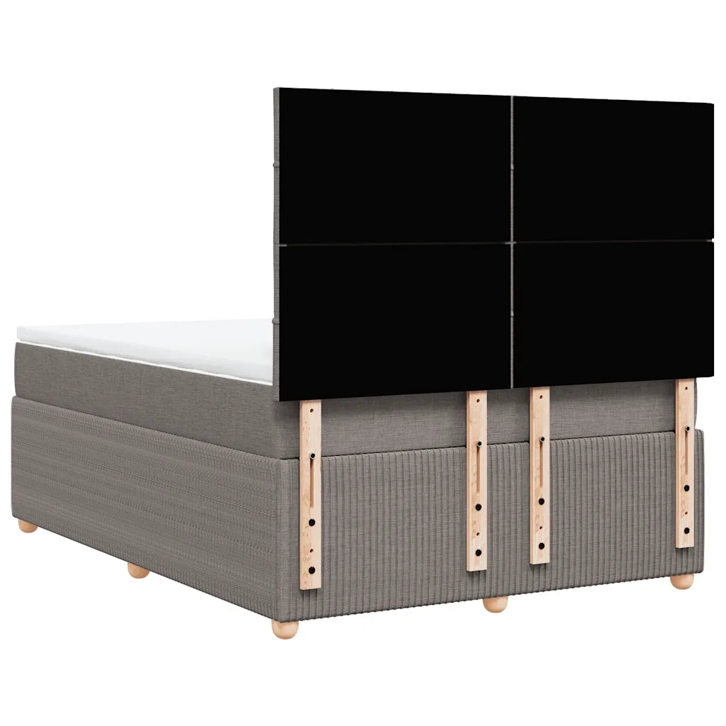 Giroletto a Molle con Materasso Tortora 140x200 cm in Tessuto 3294383