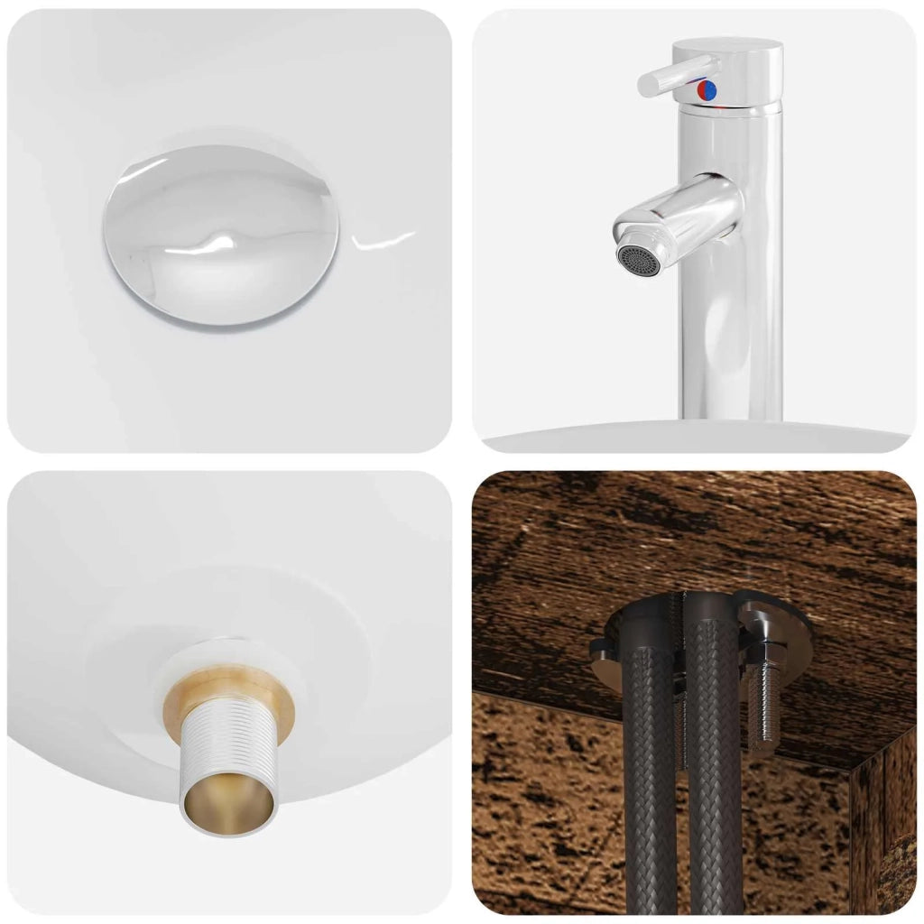 Set di mobili per il bagno 5 pz Legno antico 3406973