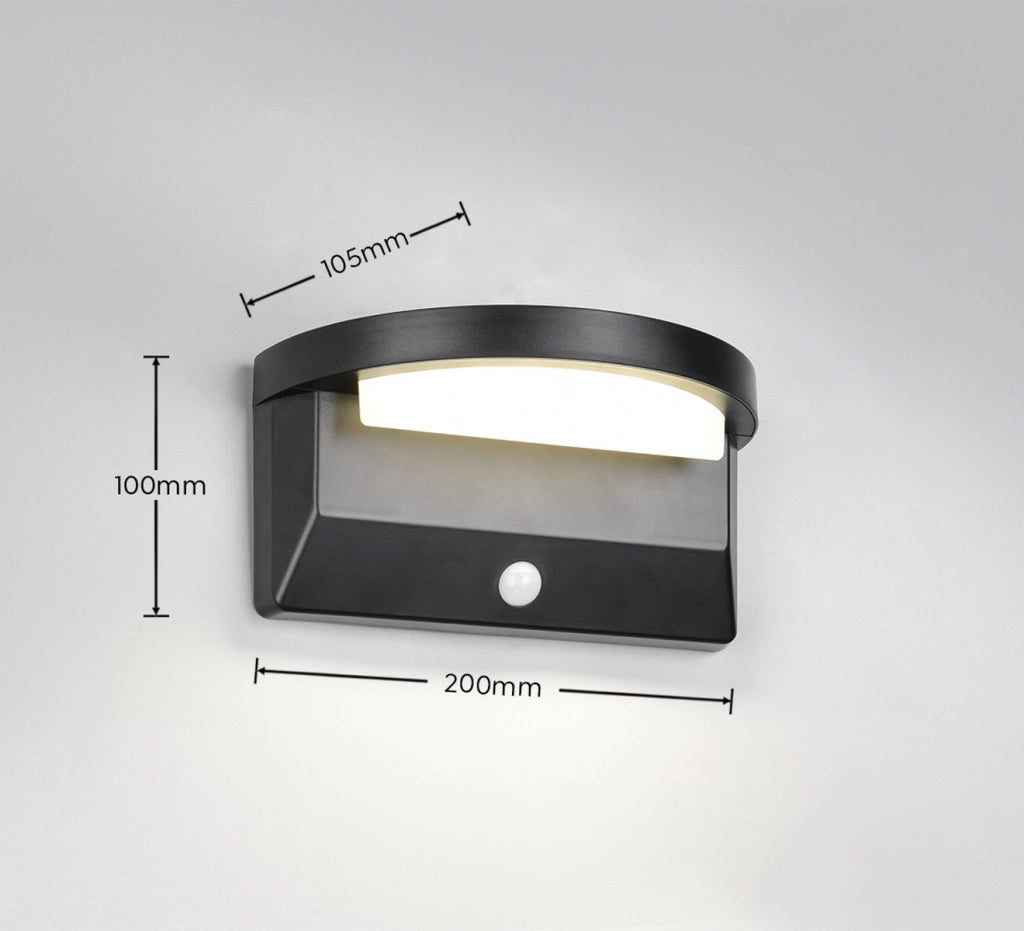 Applique da esterno LED solare 8W nero IP44 MORO RL