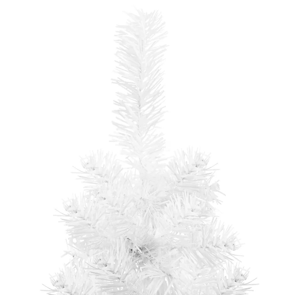 Albero Natale Artificiale Sottile a Metà Supporto Bianco 120 cm 344564