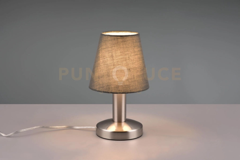 MATS II LAMPADA ACCIAIO PARALUME GRIGIO H.24CM 1 LUCE ATTACCO E14