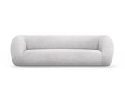 Cosmopolitan Design - Divano "Essen" 3 posti in bouclé grigio chiaro 