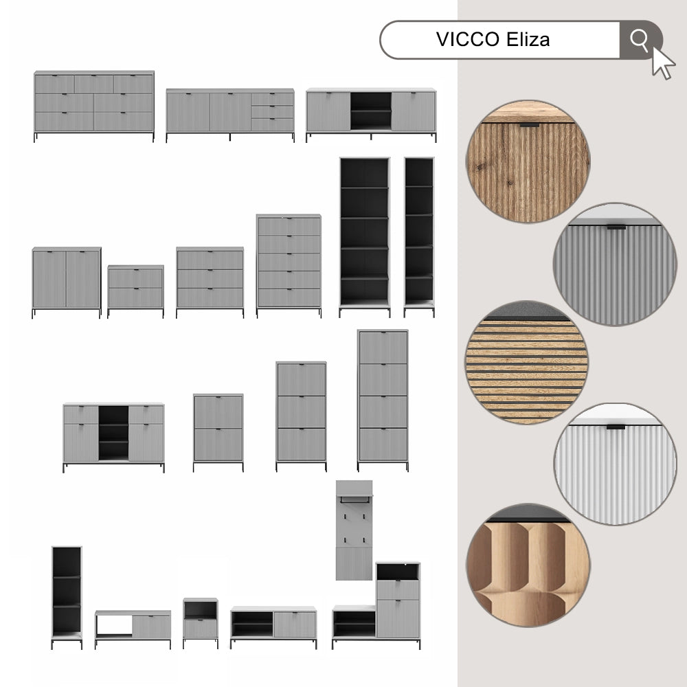 Vicco Appendiabiti da parete Bianco 43 x 120 cm