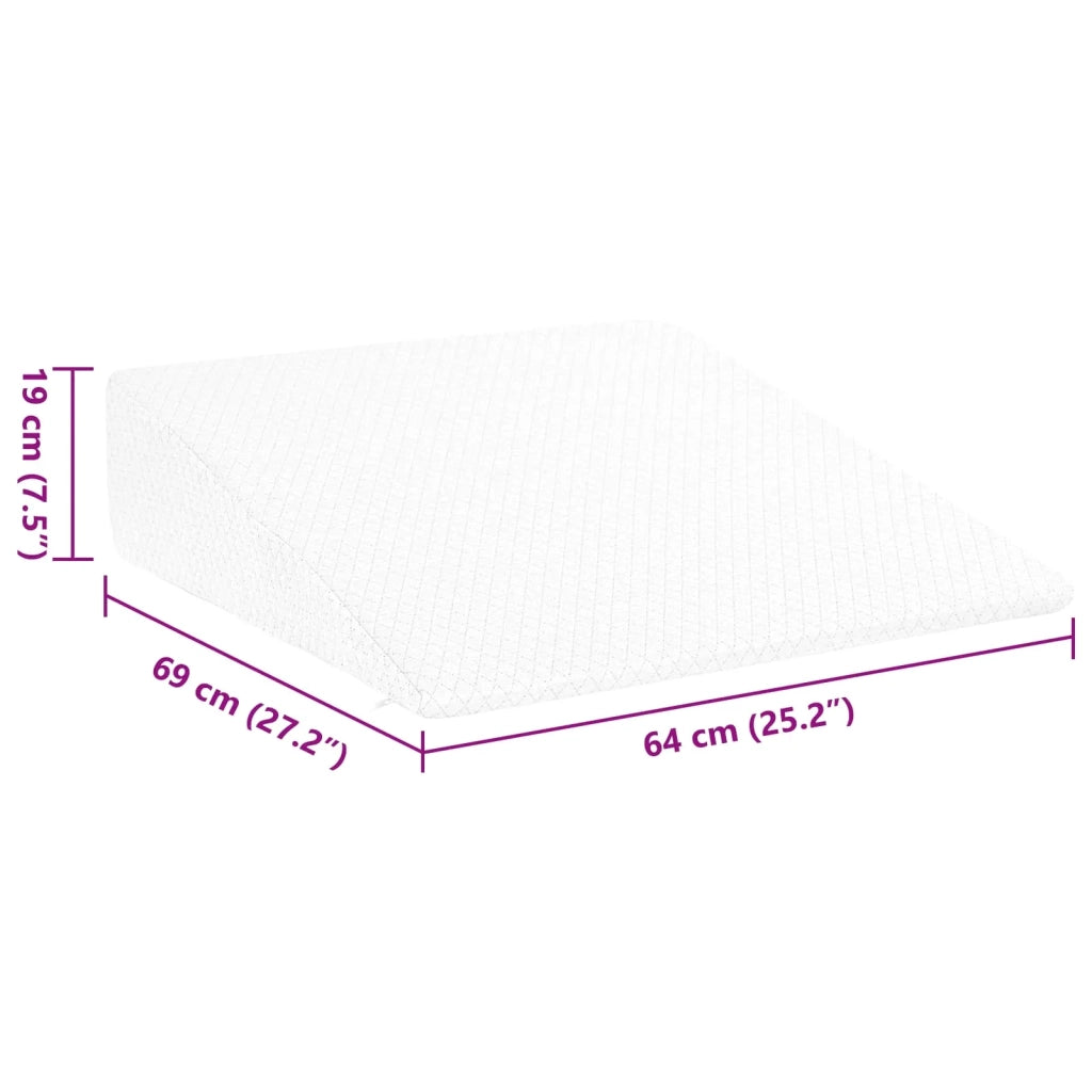 Cuscino a Wedge Bianco 69 x 64 x 19 cm Schiuma Memory 42020204