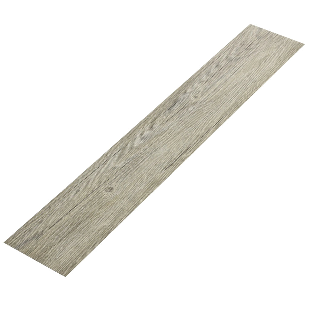 Pavimento laminato autoadesivo listoni in vinile PVC effetto naturale compatibile con riscaldamento a pavimento 7 pezzi 0,975 m² rovere naturale chiaro opaco 03_0007218