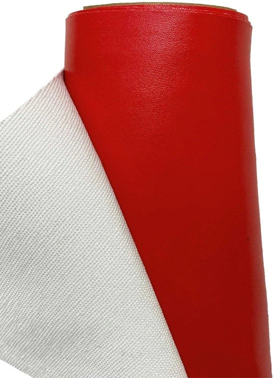 Tessuto di pelle sintetica impermeabile venduto per metro - Rosso - 100cm x 140cm