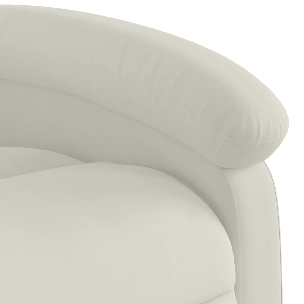 Poltrona | Sedia Relax reclinabile in velluto crema
