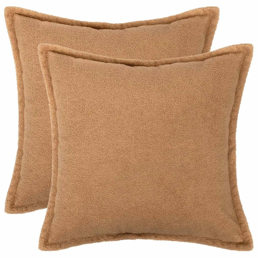 Federa 2 pcs HOUTEN Beige 35 x 35 cm Bouclé 916471