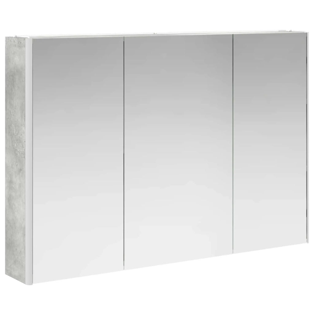 Mobiletto per specchio da bagno Grigio cemento 889274