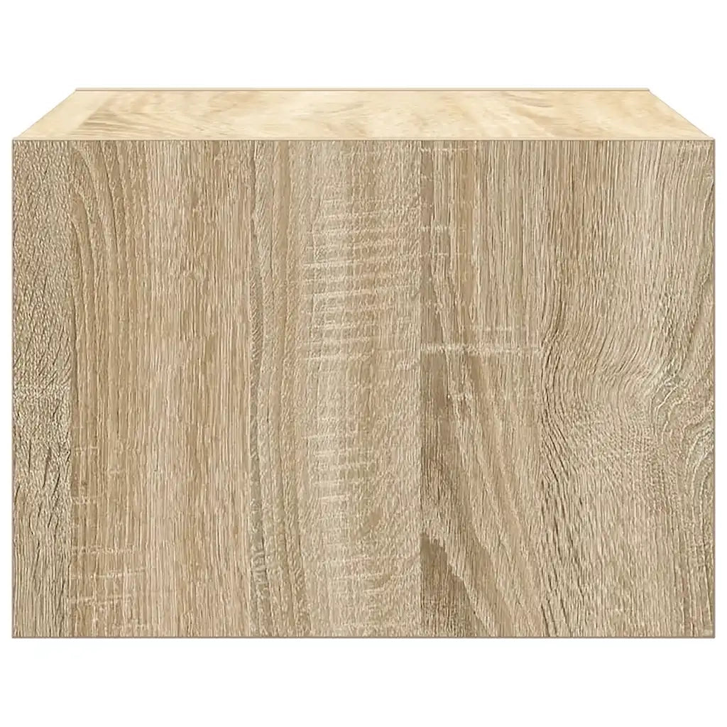Comodino a Parete con luci LED Rovere Sonoma 860215