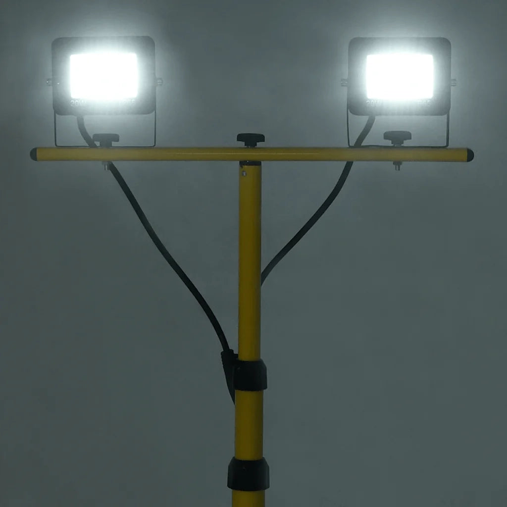 Faretto a LED con Treppiede 2x20 W Bianco Freddo 149659