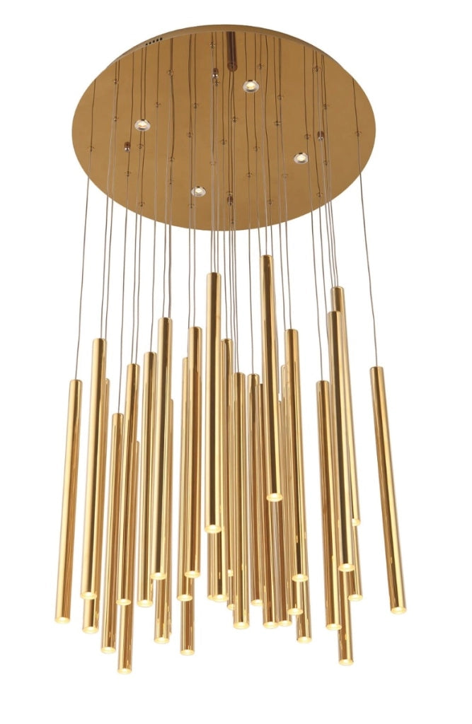 Lampada a sospensione Organic LED dimmerabile oro Maxlight