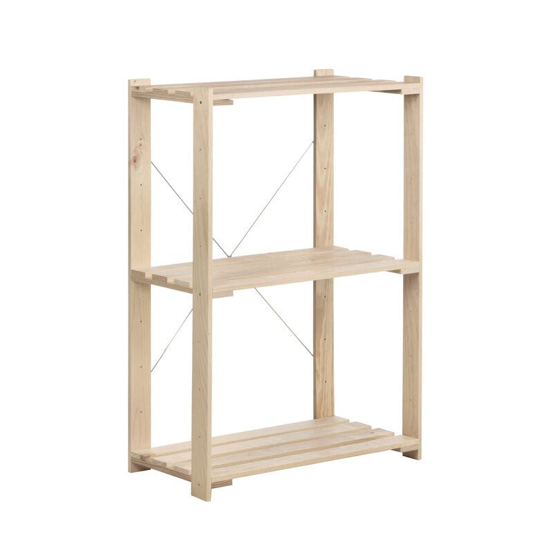 SCAFFALE IN PINO 3 RIPIANI CM 76,5X38,5X110 H