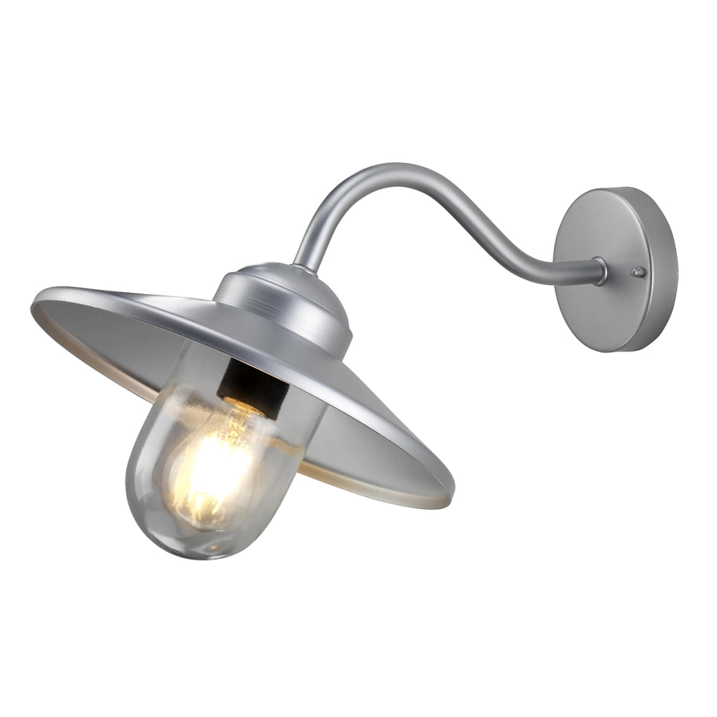 Applique esterna argento cromata E27 60W Klampenborg Elstead