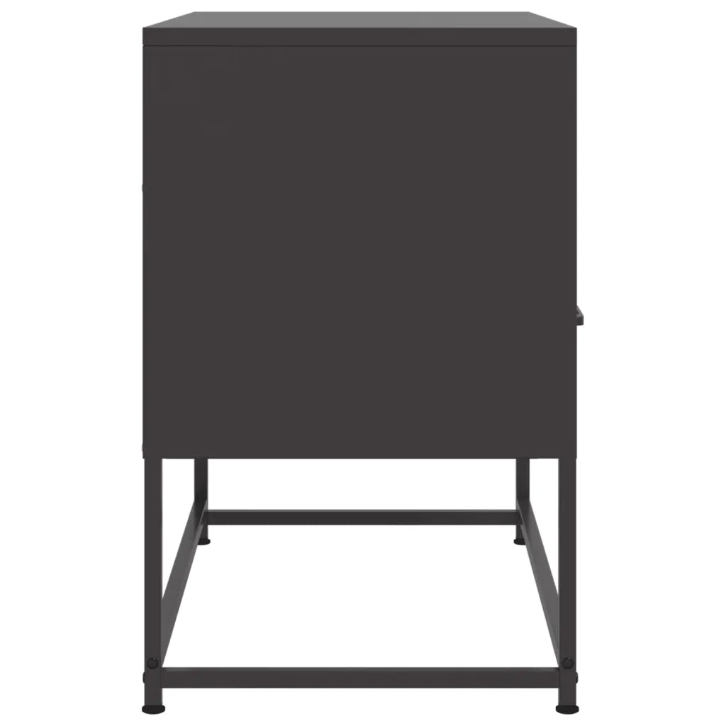 Mobile TV Nero 68x39x60,5 cm in Acciaio 846548