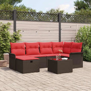 Set Divano da Giardino con cuscino 7 pcs Poly Rattan 3360225