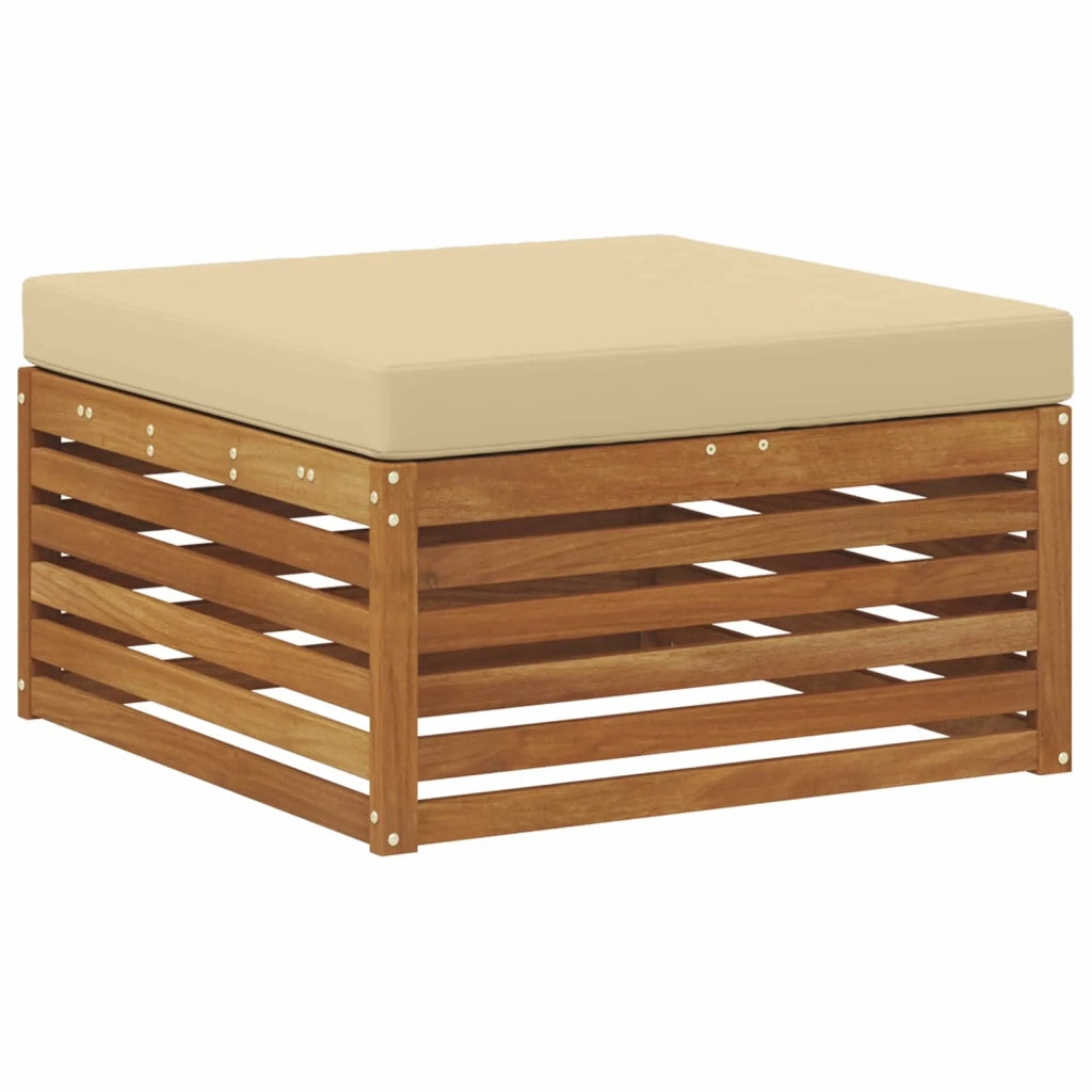 Set di divani da esterno con cuscino 6 pcs Naturale e Beige 3383581