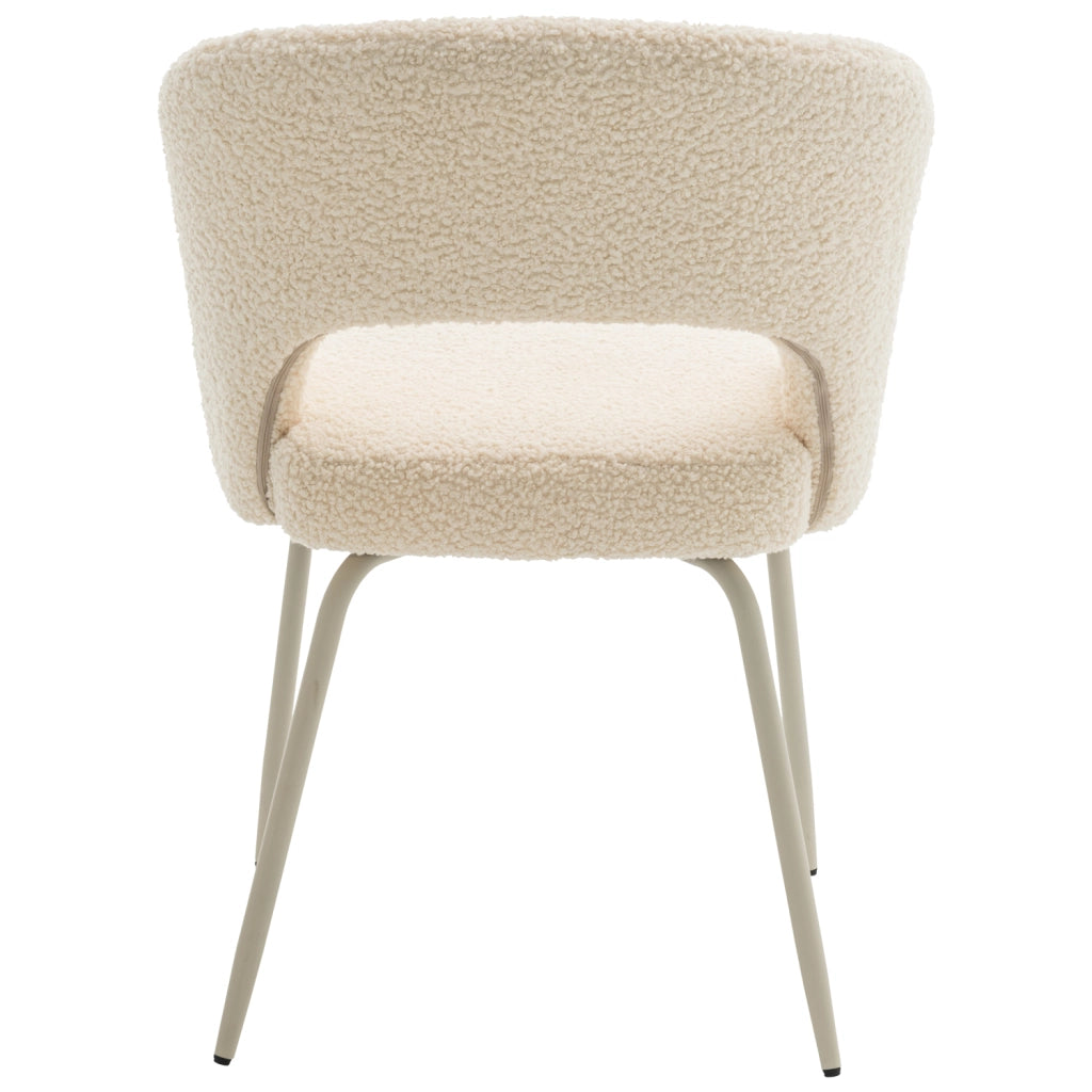 Set di 2 sedie FLAVIA beige in tessuto a balze