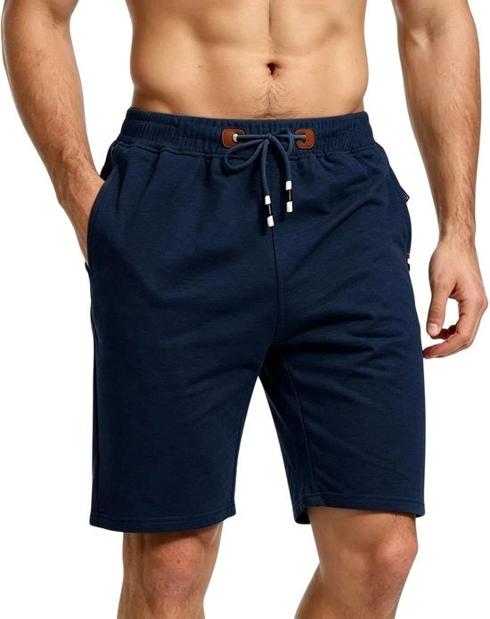 Shorts da uomo sportivi estivi - pantaloni da running corti - pantaloni sportivi casual - pantaloni da trekking con cinturino e tasche - leggeri e traspiranti