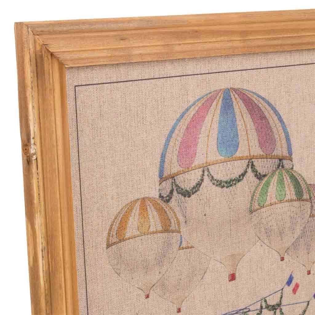 Quadro in legno e tessuto stampato 33x43x1,8h
