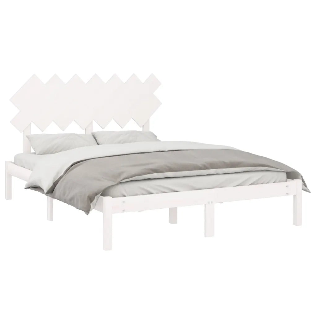 Giroletto Bianco 140x190 cm 4FT6 Double in Legno Massello 3104849