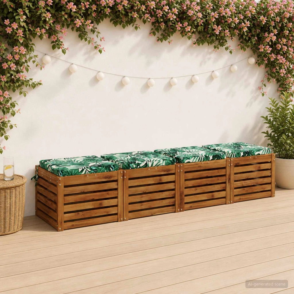 Cuscini per Sedia in 4 Pezzi SOEST 4 pz 100% Poliestere 944463