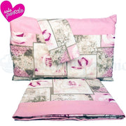 Trade Shop - Completo Da Letto Lenzuola In Flanella Effetto 3d Con Federe Copri Cuscini Rose -
