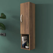 Boglione, Mobile Pensile 2 Ripiani, 22x90h cm Marrone Noce