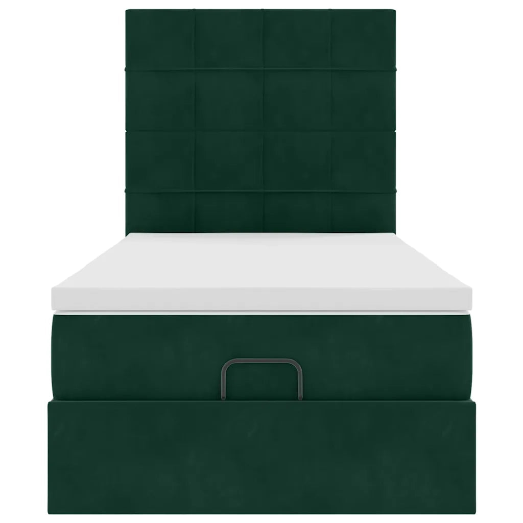 Struttura Letto Pouf con Materassi 90x200 cm in Velluto 3313448