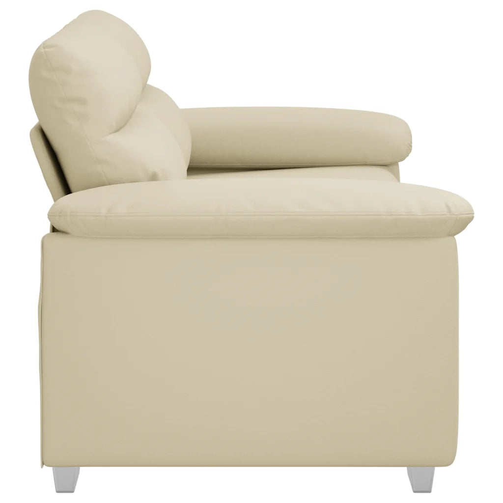 Divano a 2 posti Crema 160x81x84 cm in Similpelle 4105333