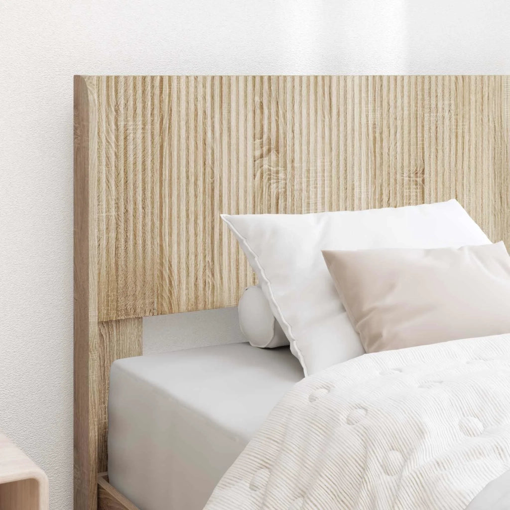 Struttura del letto con stoccaggio e testata-Giroletto con contenitore Rovere Sonoma 938437