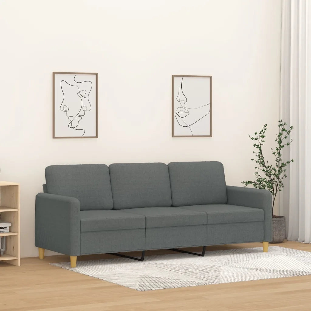 Divano a 3 Posti-Sofa 3 Posti Grigio Chiaro 180 cm in Tessuto 475100