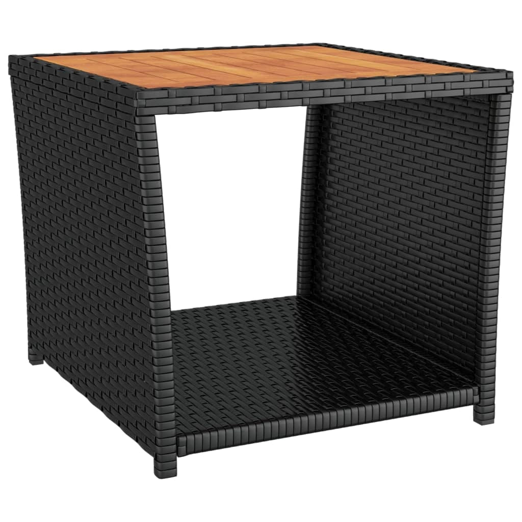 Set di mobili da giardino mobili da esterno set da 3 pezzi polyrattan nero e acacia 02_0014206