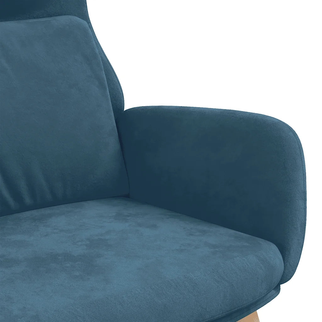 Poltrona Relax | Sedia Relax Blu in Velluto