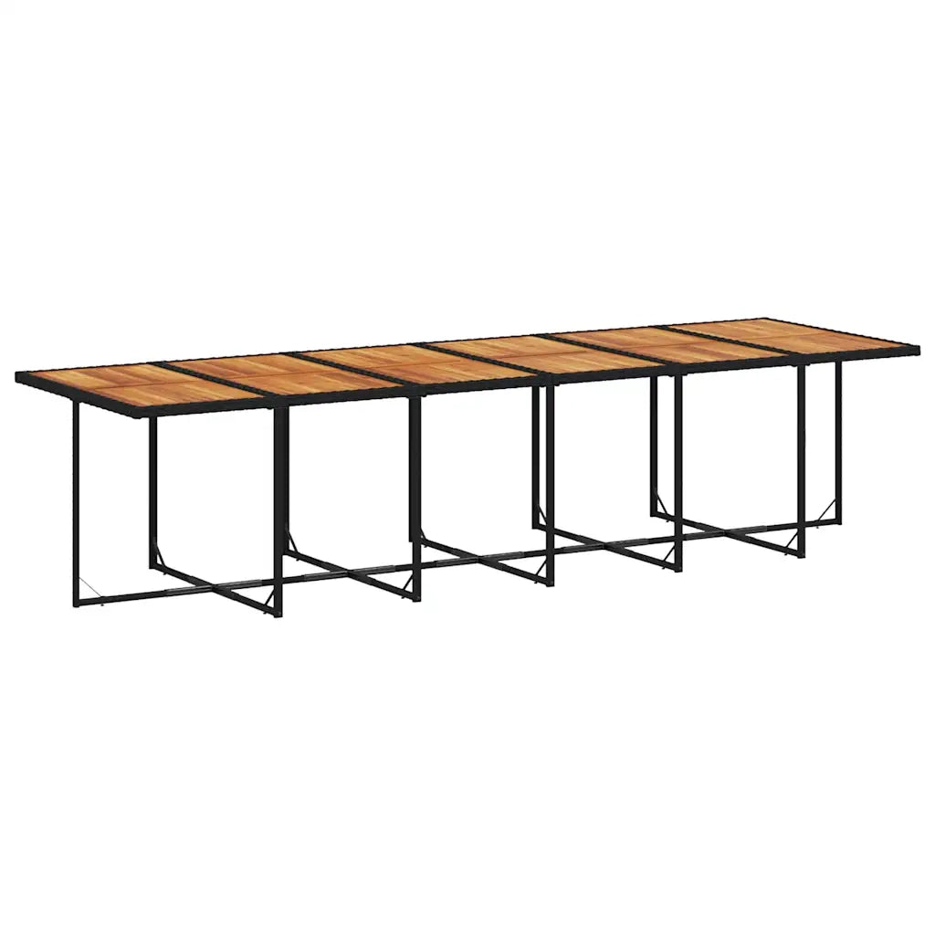 Set da Pranzo da Giardino 17 pz con Cuscini Nero in Polyrattan 3210891