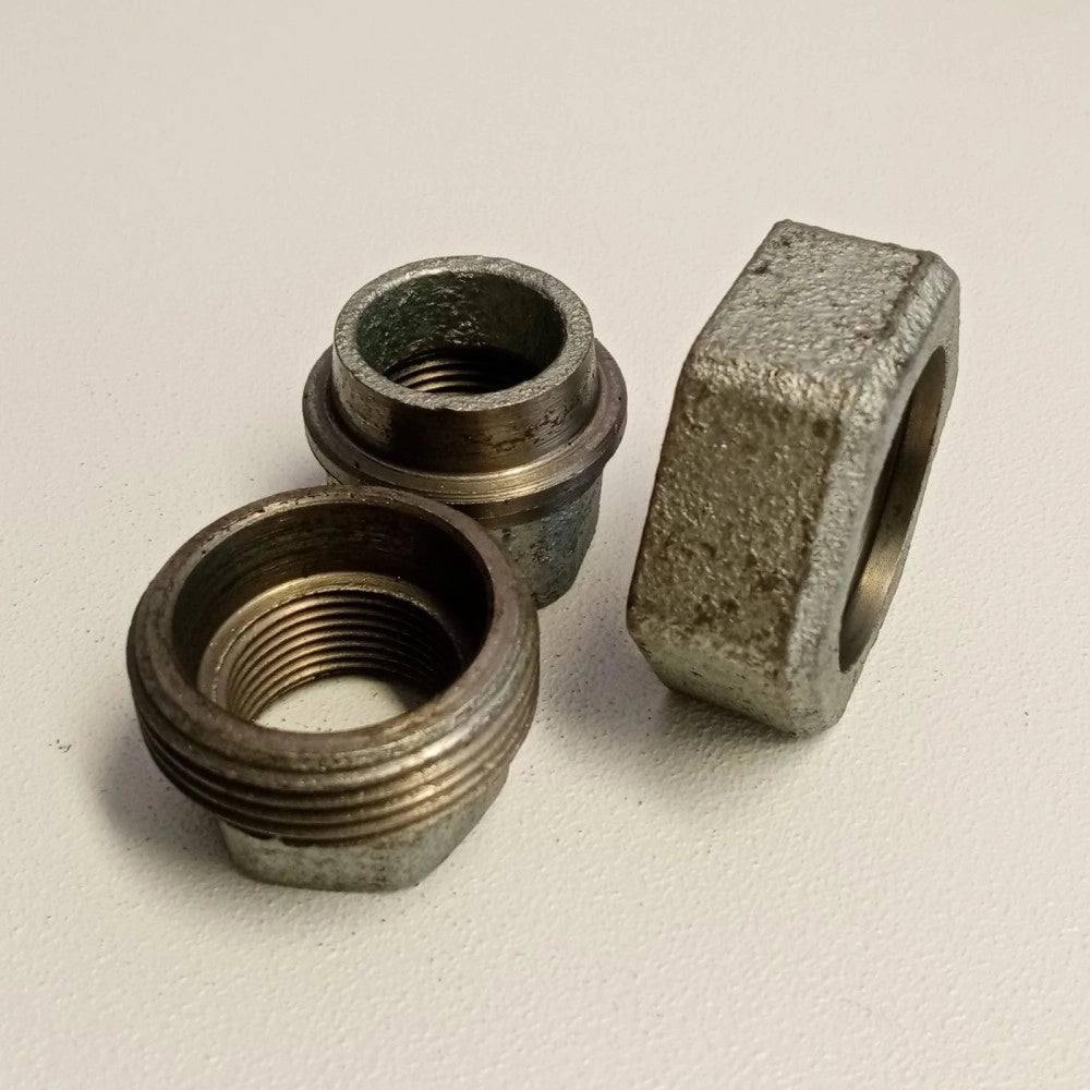 Raccordo ff 1''+1/2 bocchettone conico a 3 pezzi di ghisa zincata malleabile