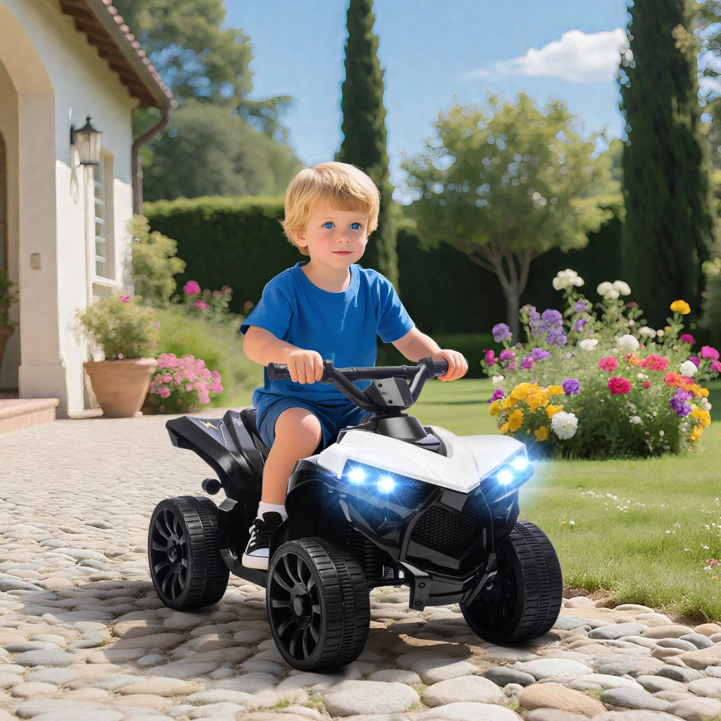Quad Elettrico per Bambini ¨C Minimal ¨C Bianco 6V LED
