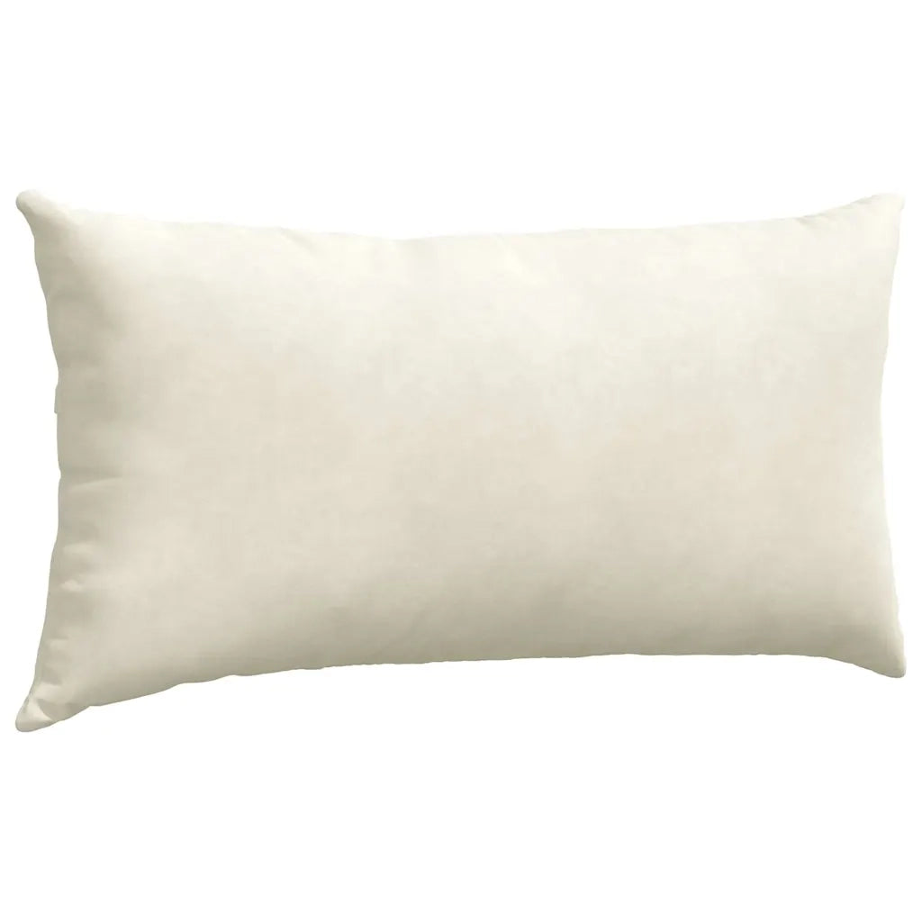 Cuscini da Divano 2 pz-Set di 2 Cuscini per Sofa Crema 80 x 40 cm Tessuto in Cords 828581