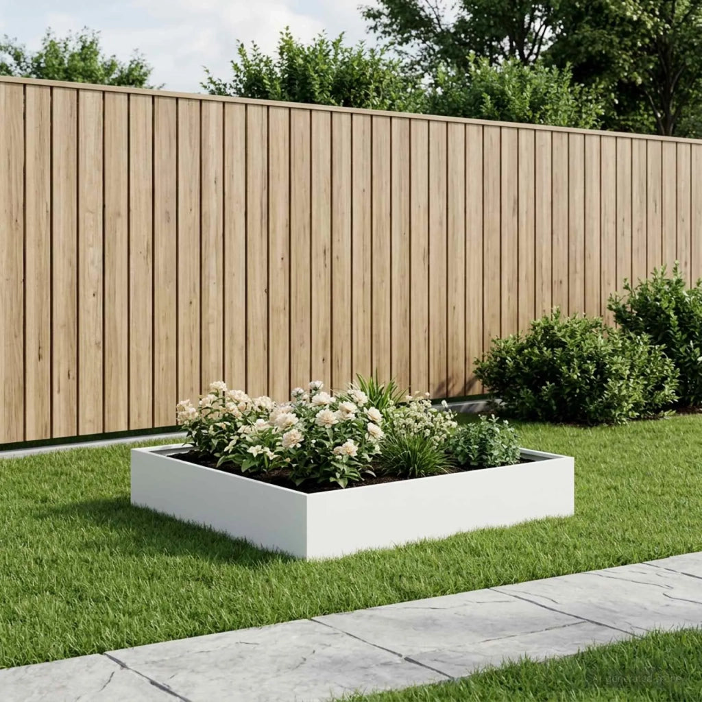 Vaso da giardino Bianco 100 x 100 x 20 cm 8005024