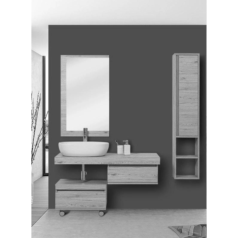 COLONNA PENSILE SHELF 30X24XH150CM CEMENTO