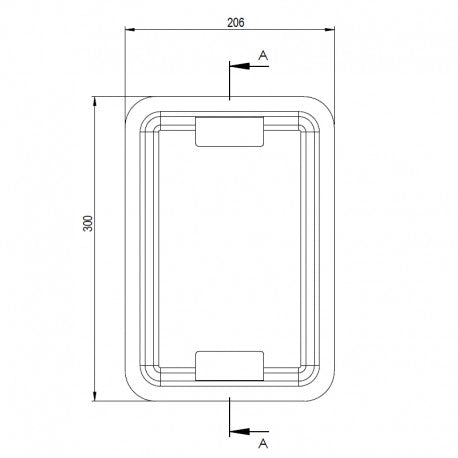 CASSETTO POSACENERE 200x300mm H200mm